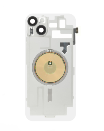 Clear Back Glass with Wireless NFC and MagSafe Magnet for iPhone 14 Plus (NO LOGO) (MIDNIGHT)