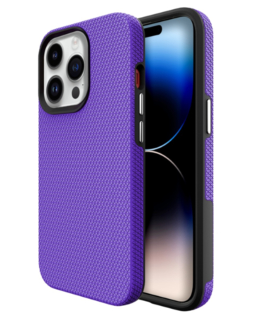 Shock Absorption Protective Dual Layer Case - PURPLE for iPhone 12 / 12 Pro (Only Ground Shipping)