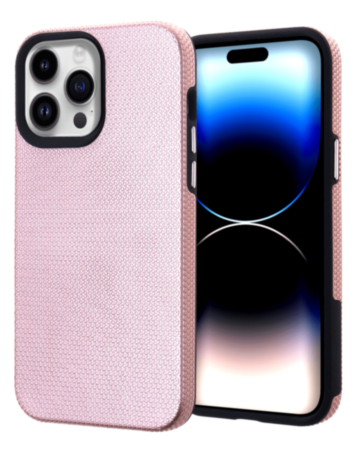 Shock Absorption Protective Dual Layer Case - ROSE GOLD for iPhone 14 Pro (Only Ground Shipping)