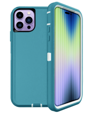 Heavy Duty Case for iPhone 14 Pro Max (TEAL) (Only Ground Shipping)