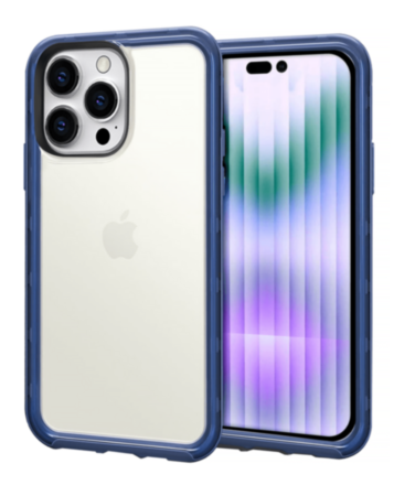 Acrylic Dual Layer Transparent Case - BLUE for iPhone 15 Pro (Only Ground Shipping)