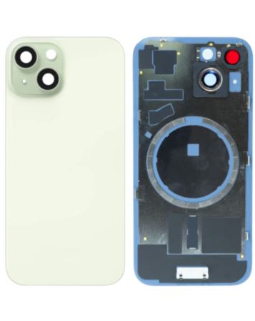 Back Glass with MagSafe Magnet for iPhone 15 (NO LOGO) (GREEN)