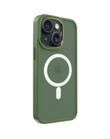 iPhone 14 Plus / 15 Plus New Magnetic Wireless Charging Case - DARK GREEN (Only Ground Shipping)