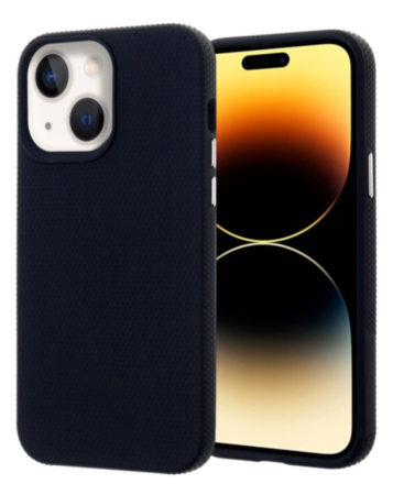 iPhone 14 Plus / 15 Plus Shock Absorption Protective Dual Layer Case - BLACK (Only Ground Shipping)