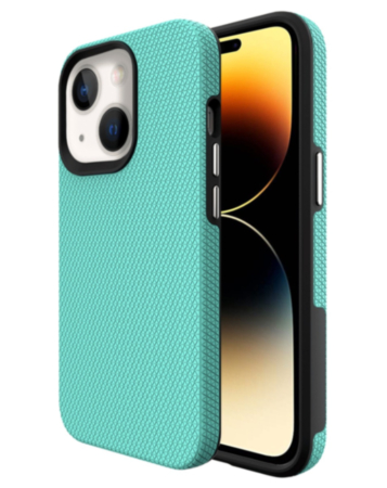 iPhone 14 Plus / 15 Plus Shock Absorption Protective Dual Layer Case - TEAL (Only Ground Shipping)