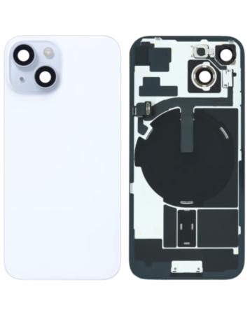 Back Glass with Frame and MagSafe Magnet for iPhone 15 (BLUE) (Service Pack)