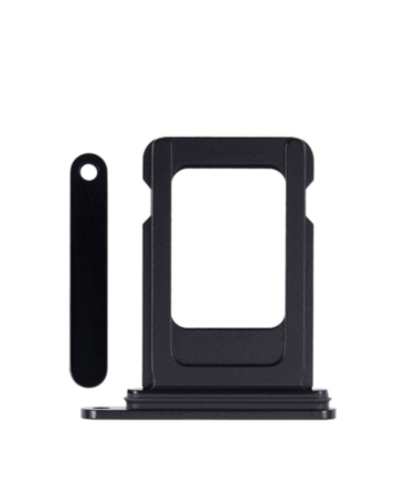 Single Sim Card Tray for iPhone 15 / 15 Plus (BLACK)