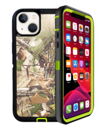 Heavy Duty Case for iPhone 14 Plus / 15 Plus (CAMO GREEN) (Only Ground Shipping)