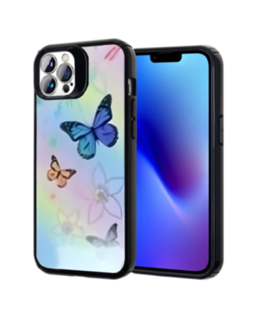 Wireless Charging Fashion Heavy Duty Case - BUTTERFLY for iPhone 15 Pro (Only Ground Shipping)