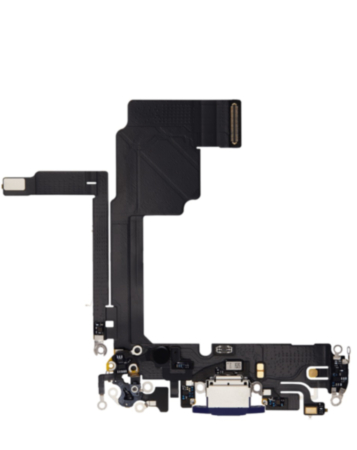 Grab wholesale deals on the Charging Port Flex Cable for iPhone 15 Pro in Blue Titanium, Aftermarket.