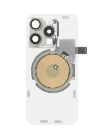 Clear Back Glass with Wireless NFC and MagSafe Magnet for iPhone 15 Pro (NO LOGO) (NATURAL TITANIUM)
