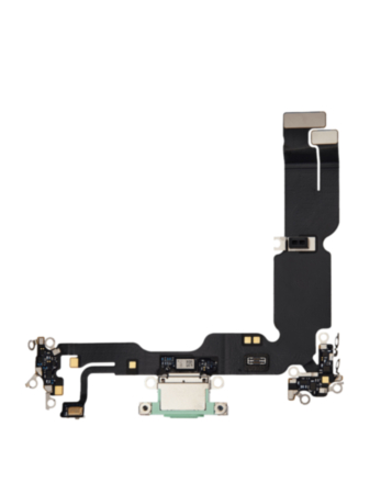 Purchase the Charging Port Flex Cable for iPhone 15 Plus in green, premium quality.
