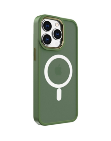 New Magnetic Wireless Charging Case - DARK GREEN for iPhone 14 Pro (Only Ground Shipping)