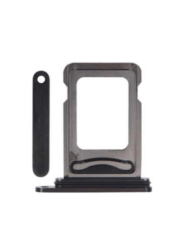 Dual Sim Card Tray for iPhone 15 Pro / 15 Pro Max (BLACK TITANIUM)