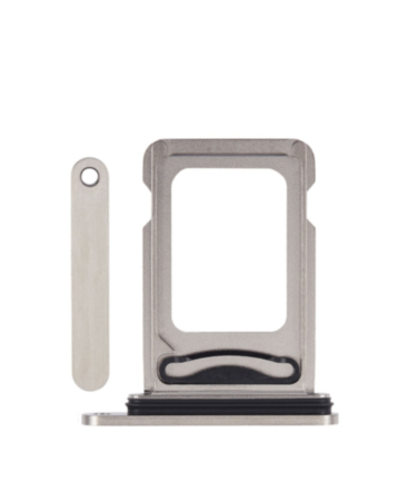 Dual Sim Card Tray for iPhone 15 Pro / 15 Pro Max (White Titanium)