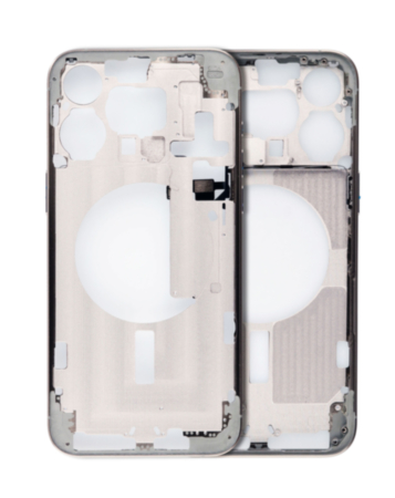 Middle Frame with Small Parts for iPhone 15 Pro Max (NATURAL TITANIUM) (US Version) (OEM Pull B Grade)