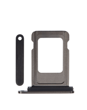 Single Sim Card Tray for iPhone 15 Pro / 15 Pro Max (BLACK TITANIUM)