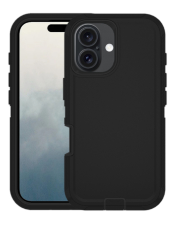 Heavy Duty Case for iPhone 16 (BLACK) (Only Ground Shipping)