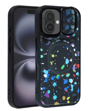 Camo Design Thin Magnetic Case with Camera Stand Kickstand - 1 for iPhone 16 (Only Ground Shipping)