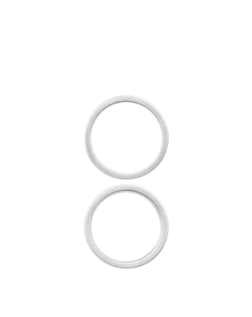 Back Camera Bezel Ring for iPhone 16 / 16 Plus (WHITE) (2 Piece Set)