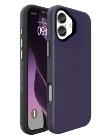 Shock Absorption Protective Dual Layer Case (PURPLE) for iPhone 16 Plus (Only Ground Shipping)