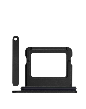 Dual Sim Card Tray for iPhone 16 / 16 Plus (BLACK)
