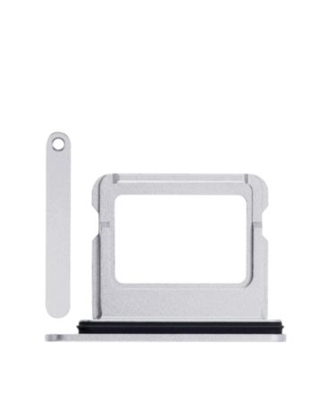 Dual Sim Card Tray for iPhone 16 / 16 Plus (WHITE)