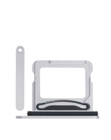 Single Sim Card Tray for iPhone 16 / 16 Plus (WHITE)