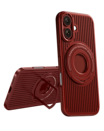 Airflow Magsafe Case with Stand - RED for iPhone 16 (Only Ground Shipping)