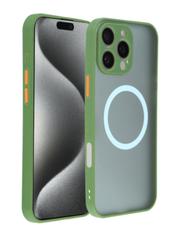 Wireless Charging Protector Matte Case - GREEN for iPhone 16 Pro (Only Ground Shipping)