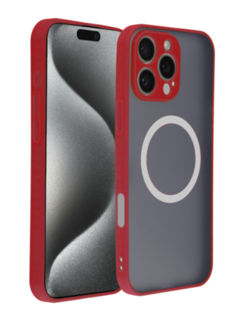 Wireless Charging Protector Matte Case - RED for iPhone 16 Pro (Only Ground Shipping)