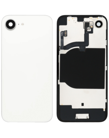 Back Glass with MagSafe Magnet & NFC & Flashlight Flex for iPhone 16e (WHITE)