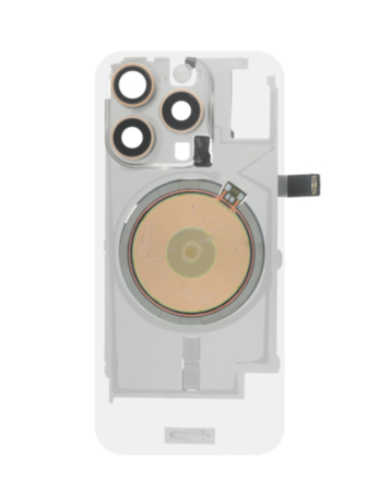 Clear Back Glass with Wireless NFC and MagSafe Magnet for iPhone 16 Pro (NO LOGO) (DESERT TITANIUM)