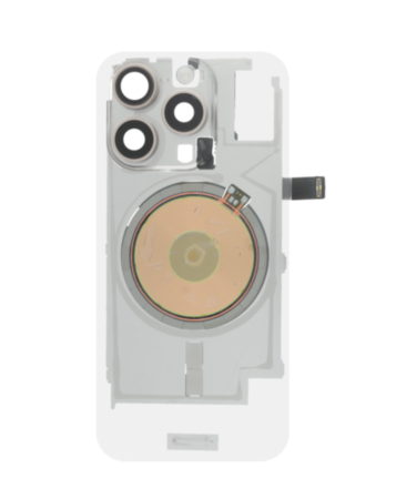 Clear Back Glass with Wireless NFC and MagSafe Magnet for iPhone 16 Pro (NO LOGO) (NATURAL TITANIUM)