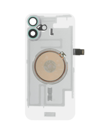 Clear Back Glass with Wireless NFC and MagSafe Magnet for iPhone 16 Plus (NO LOGO) (TEAL)