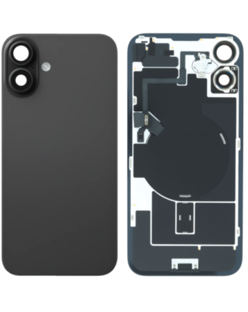 Back Glass with Frame and MagSafe Magnet for iPhone 16 Plus (BLACK TITANIUM) (Service Pack)