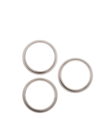 Buy the Back Camera Bezel Ring (Natural Titanium, 3-Piece Set) for iPhone 16 Pro and 16 Pro Max.
