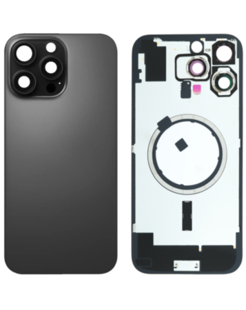 Back Glass with MagSafe Magnet for iPhone 16 Pro Max (NO LOGO) (BLACK TITANIUM)