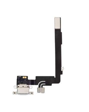 Order the premium Charging Port Flex Cable in White Titanium for the iPhone 16 Pro Max.