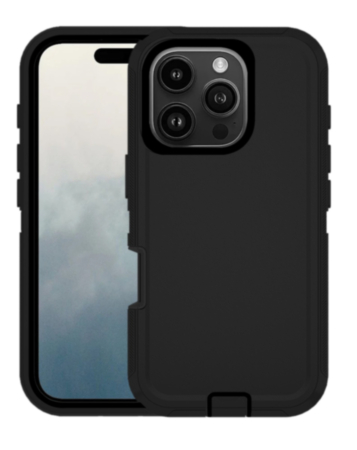 Heavy Duty Case for iPhone 16 Pro (BLACK) (Only Ground Shipping)