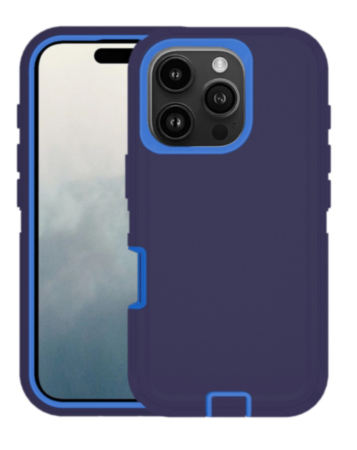 Heavy Duty Case for iPhone 16 Pro (NAVY BLUE) (Only Ground Shipping)