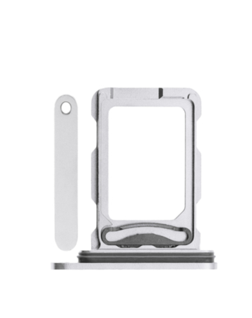 Dual Sim Card Tray for iPhone 16 Pro / 16 Pro Max (WHITE TITANIUM)