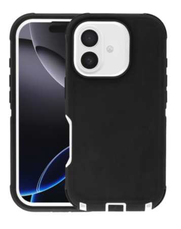Heavy Duty Case for iPhone 17 (BLACK & WHITE) (Only Ground Shipping)