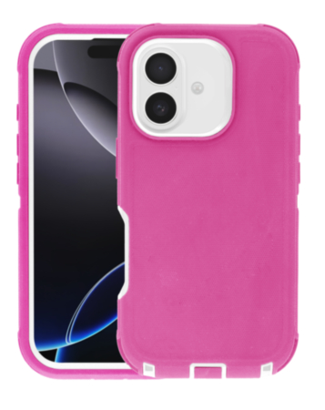 Heavy Duty Case - PINK & WHITE for iPhone 17 (Only Ground Shipping)