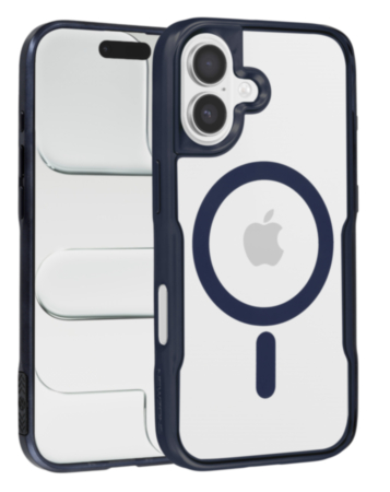 Glossy & Transparent Magnetic Case - DARK BLUE for iPhone 17 (Only Ground Shipping)