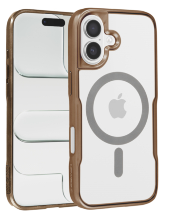 Glossy & Transparent Magnetic Case - DESERT GOLD for iPhone 17 (Only Ground Shipping)