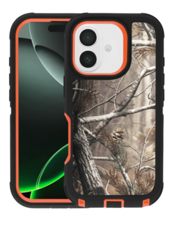 Heavy Duty Case for iPhone 17 (CAMO ORANGE) (Only Ground Shipping)