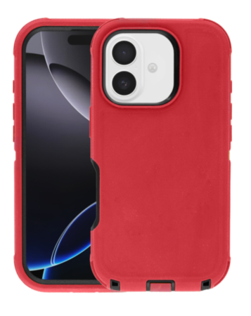 Heavy Duty Case - RED & BLACK for iPhone 17 (Only Ground Shipping)