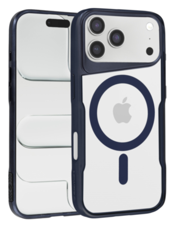 Glossy & Transparent Magnetic Case - DARK BLUE for iPhone 17 Pro (Only Ground Shipping)