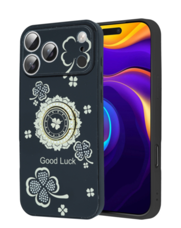 Luxury Diamond Shiny Cases with Ring - BLACK for iPhone 17 Pro Max (Only Ground Shipping)